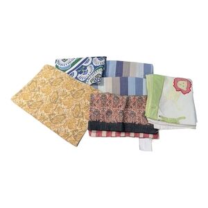 Pottery Barn Home Bundle Pillow Cases + Curtains Bright Colorful Set